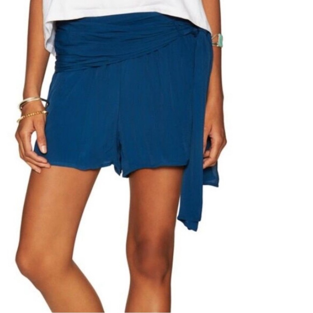 Free People High Waist Blue Shorts